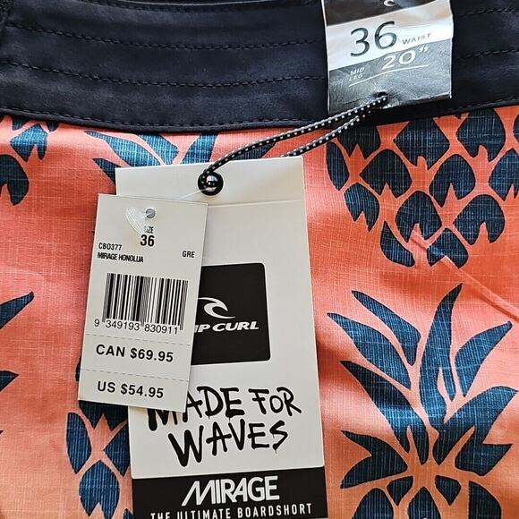 Rip Curl Men's Black Mirage Core Series Board Surf Swim Shorts Size 36 - Picture 3 of 5